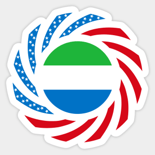 Sierra Leonean American Multinational Patriot Flag Series Sticker